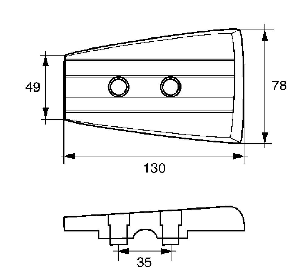 Tecnoseal Piastra Volvo Sx Dph/Dpr In Zinco