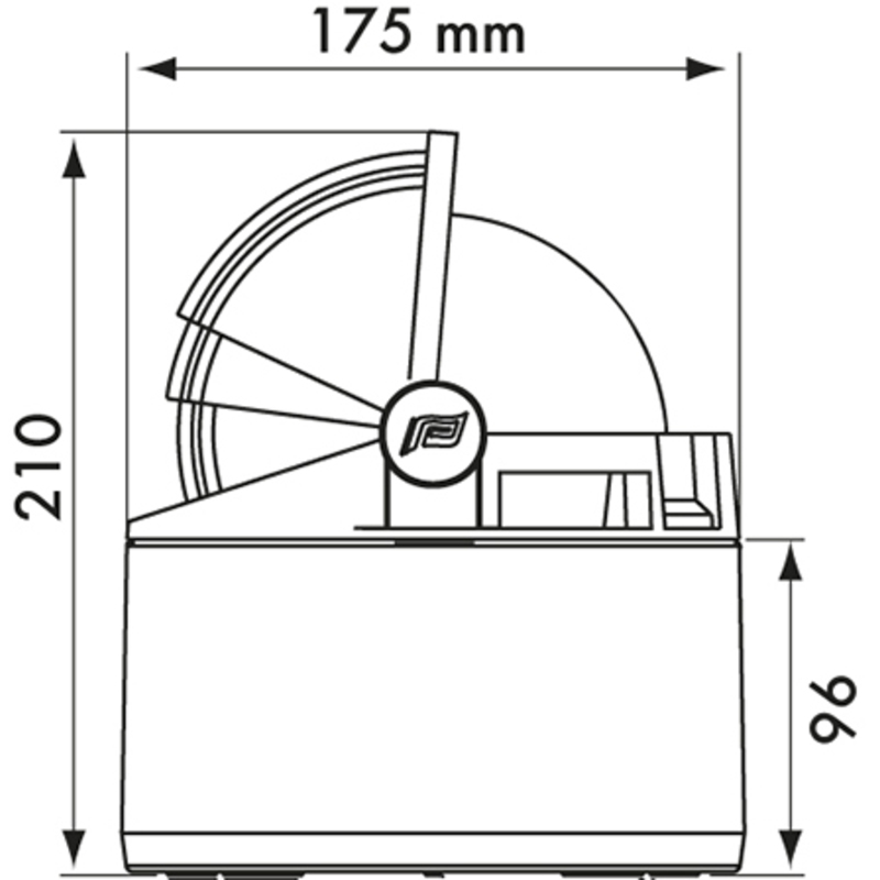 Plastimo Bussola Olimpic 135 Bianca C Blk, Bin