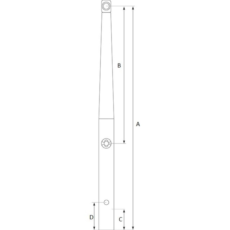 Plastimo Supporto per ringhiera 45 Cm 2 fori