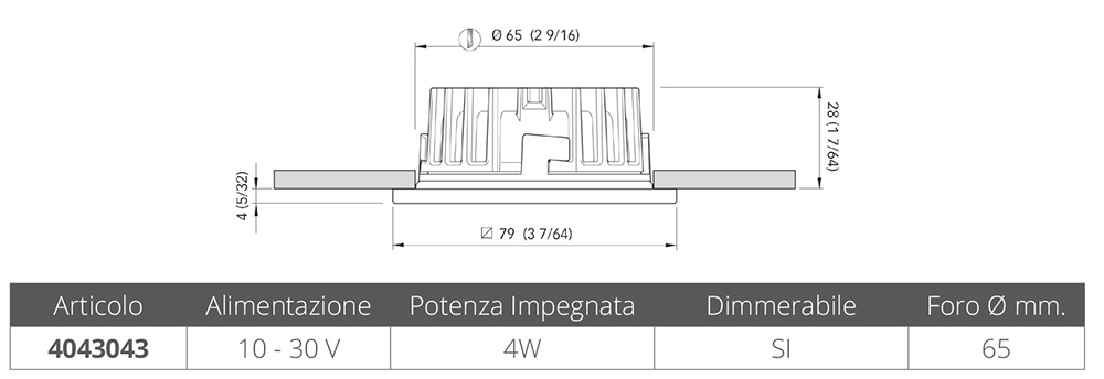 Quick Faretto Ad Incasso Marina Hp