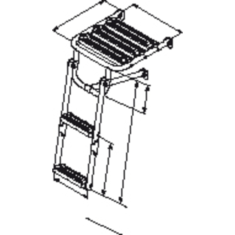 Plastimo Scaletta con piattaforma + 2 gradini stretti