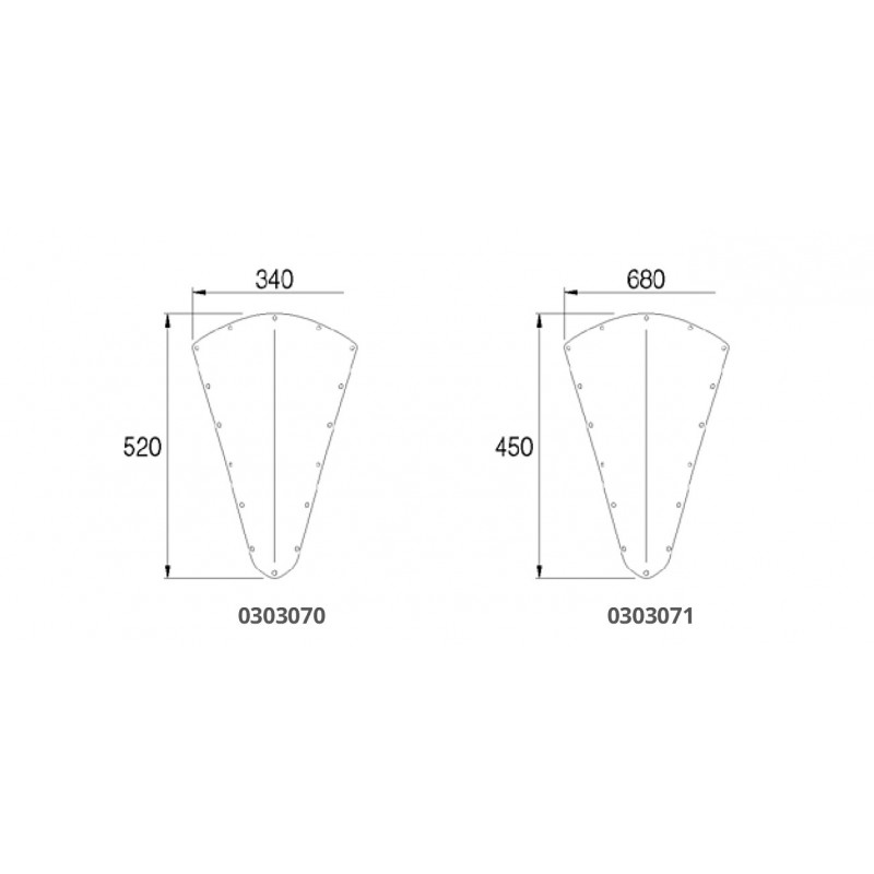 Douglas Marine Scudo di prua  inox  316