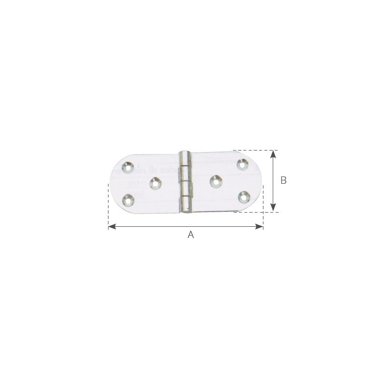 Olcese Ricci Cerniera inox mm.75 x 20