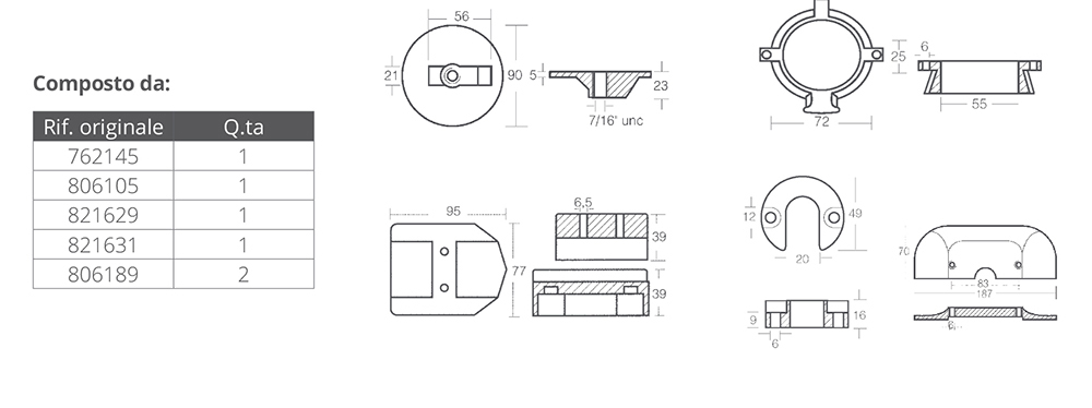 Tecnoseal Kit All. Mercruiser Alpha I Gen Ii