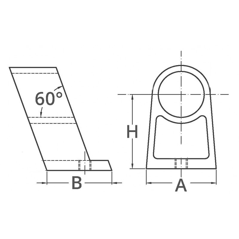 Centrale acciaio inox 316 ø mm.22