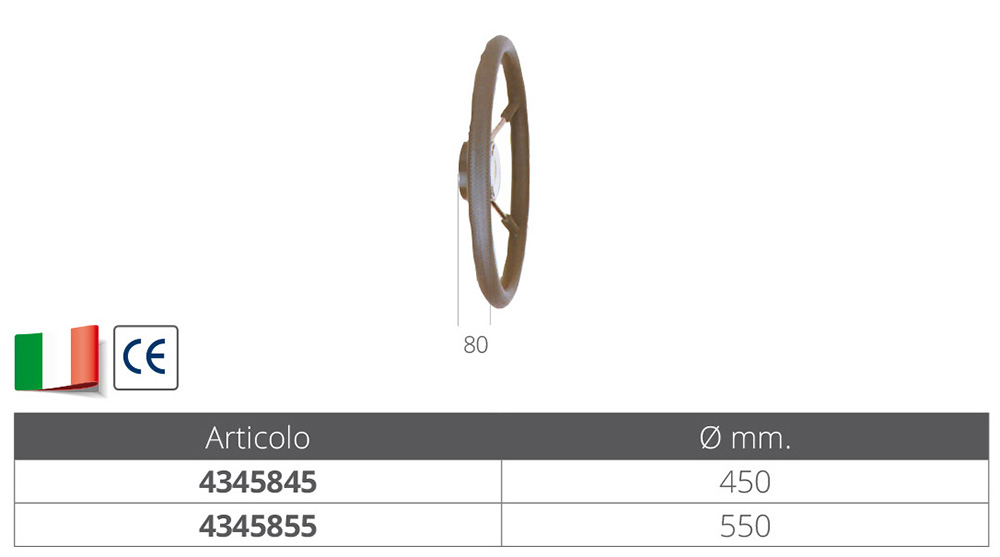 Savoretti Ruota Timone Grigio Ø Mm.550