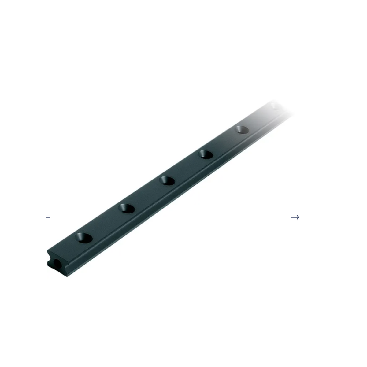 Ronstan S14 rotaia, nera, 1496mm fori di fissaggio M4 CSK x 50mm