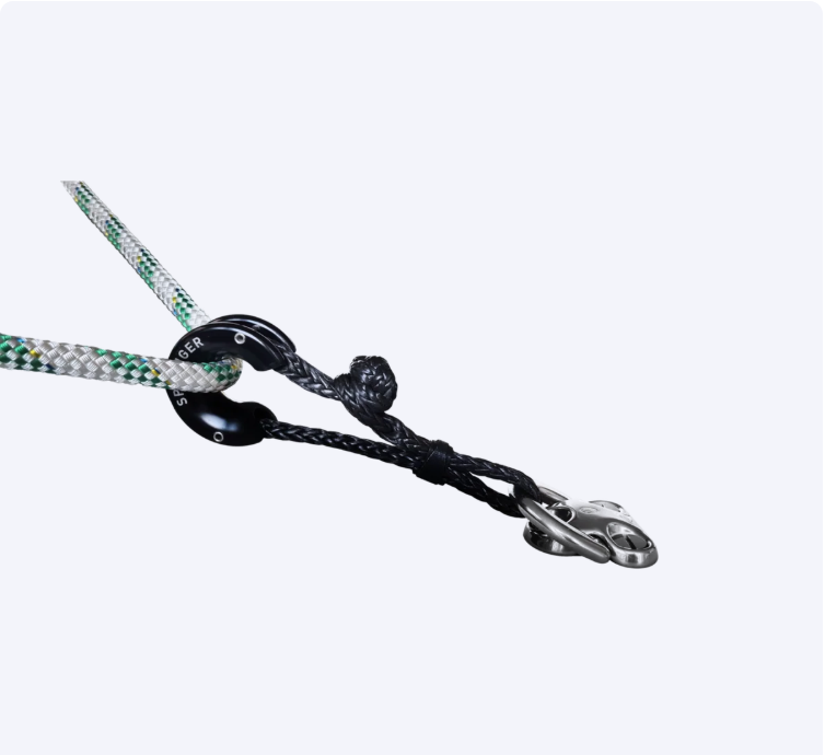 Sprenger Snatchblock Ø 12mm, con anello a basso attrito e grillo tessile