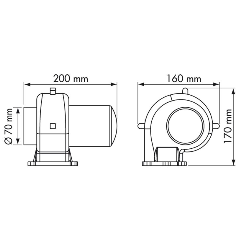 Plastimo Ventilatore aspirante 12v