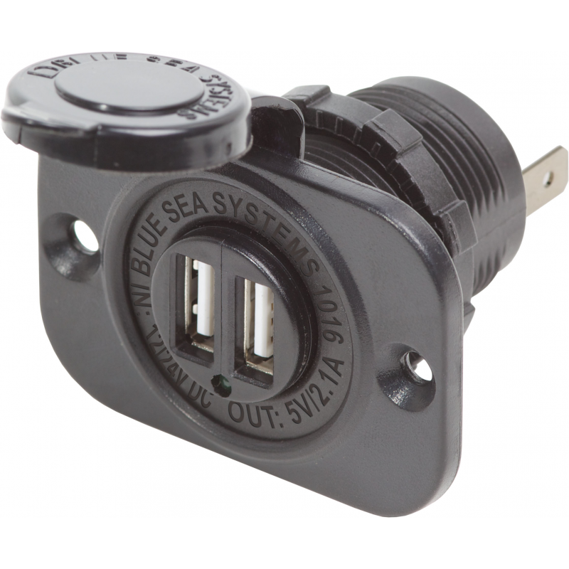 Blue Sea Doppia presa usb 12v. Nera