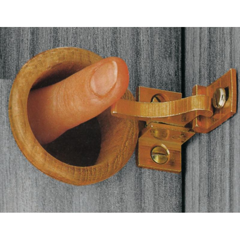 Chiusura ottone c/boccola teak