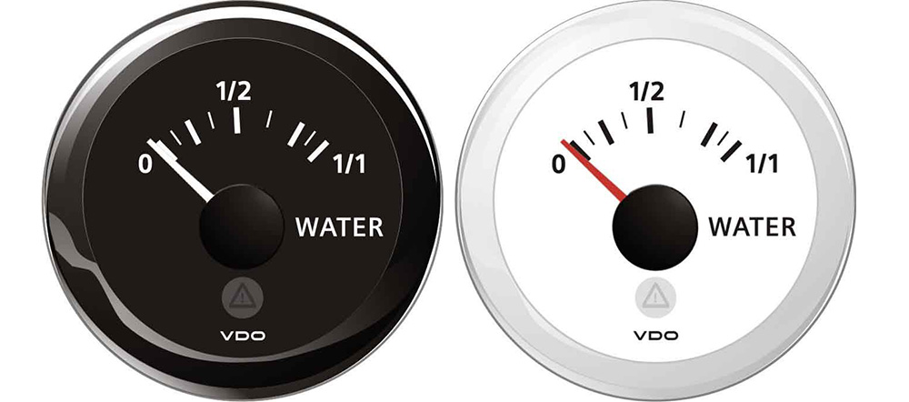 VDO Indicatore Nero Per Acque Chiare