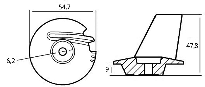 Tecnoseal Pinna In Zinco Mfs 8-20hp 4t