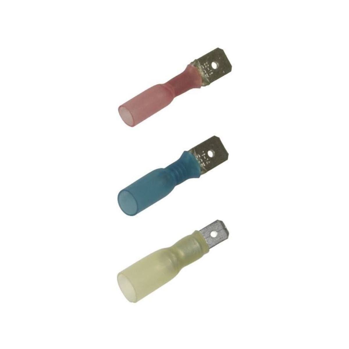 Crosseven Terminale a linguetta termorestringente, rosso 6,3 mm Per cavi da 0,5-1,5 mm²-10 pezzi