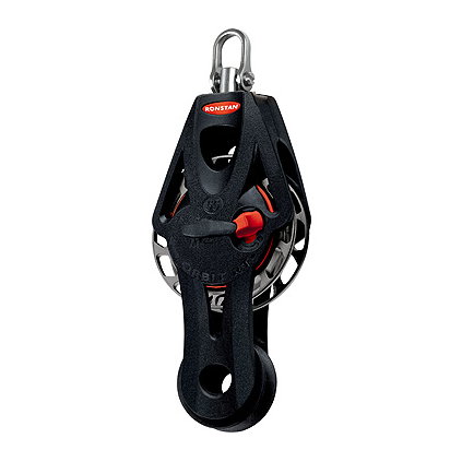 Ronstan bozzello Orbit serie 55 RT - bozzello a violino con grillo girevole e arricavo, automatico e manuale