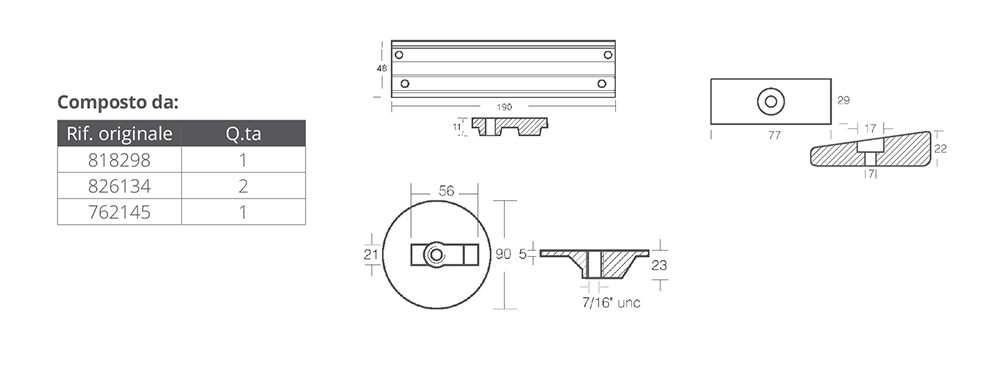 Tecnoseal Kit Allum. Mercury Verado 4/Optimax