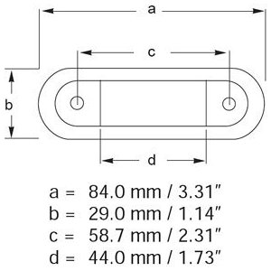 Hella Marine Segnapassi oblong bianca - satinato