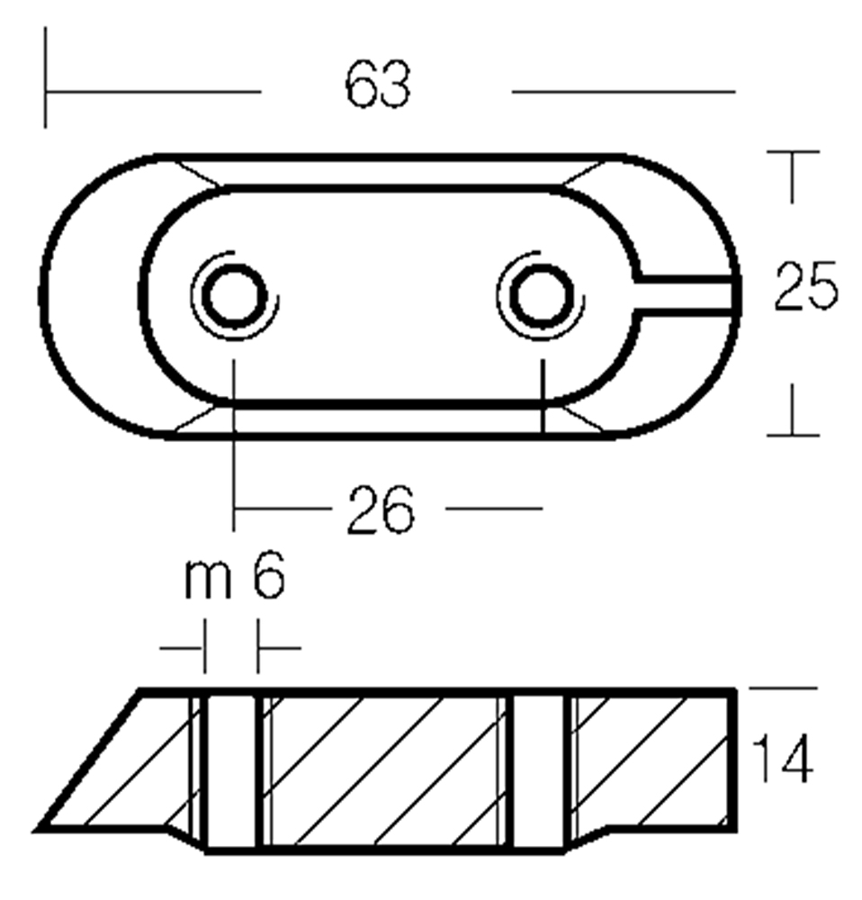 Tecnoseal Piastrina 80-300hp In Zinco