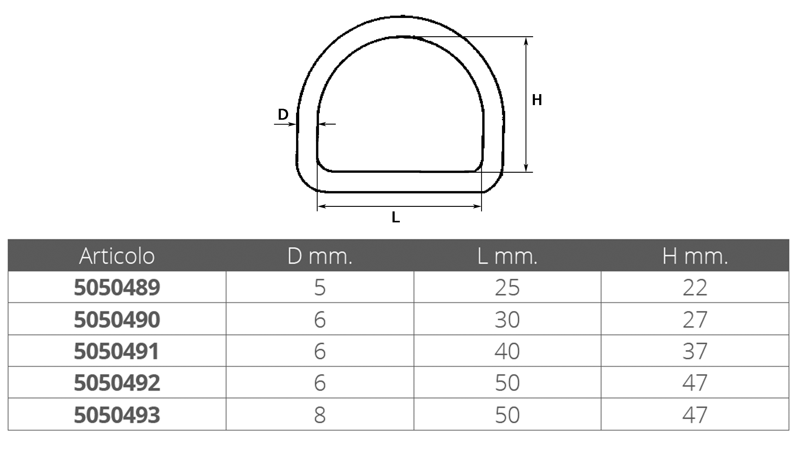 U.K Sumar Marine Equipment Co.,LIMI Mezzo Anello Inox Ø Mm.6x40x37