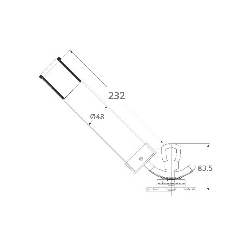 Portacanna inox 316 orientabile
