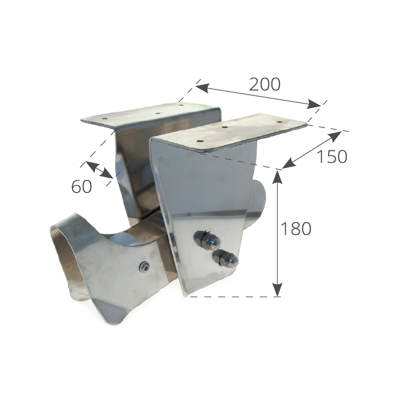 Musone di prua inox ad incasso