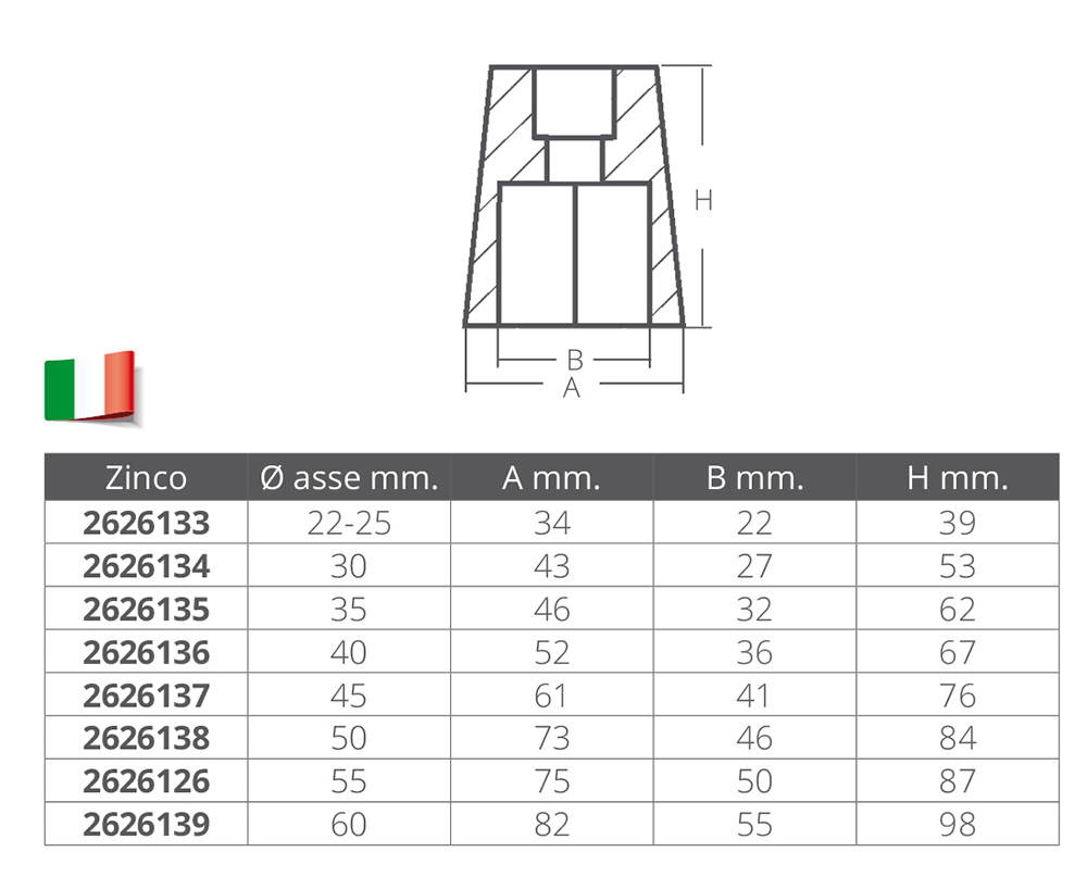 Tecnoseal Anodo Ricambio Ø Mm.55 In Zinco