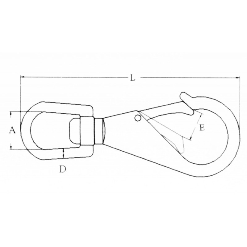 Moschettone inox mm.85