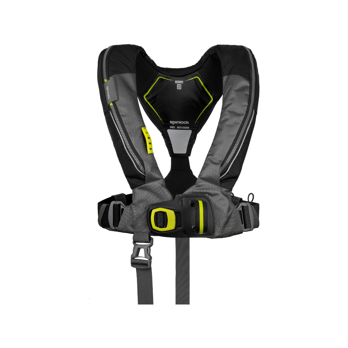Spinlock Deckvest 6D 275N giubbotto di salvataggio automatico con imbracatura, nero