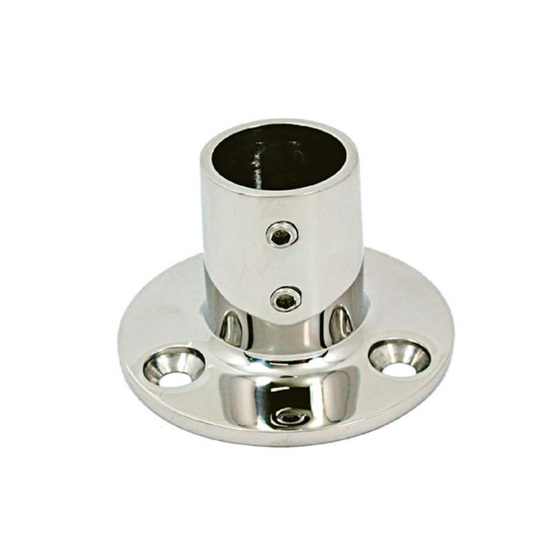 Base inox tonda 90° ø mm.22