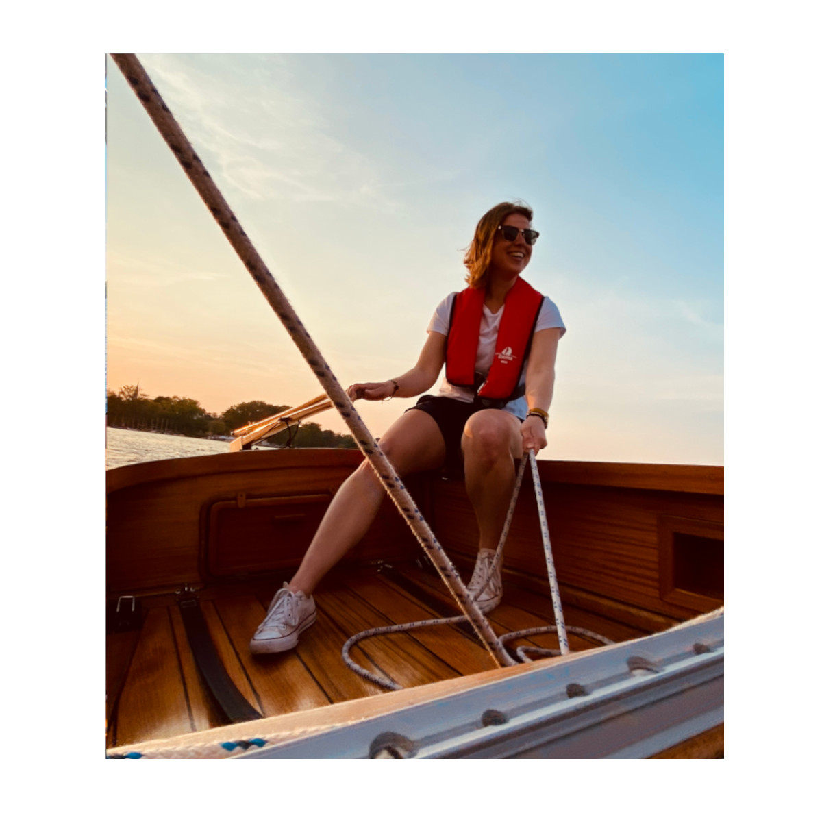Set: 12skipper giubbotto di salvataggio automatico 300N ISO Harness rosso con linea di vita kit di manutenzione