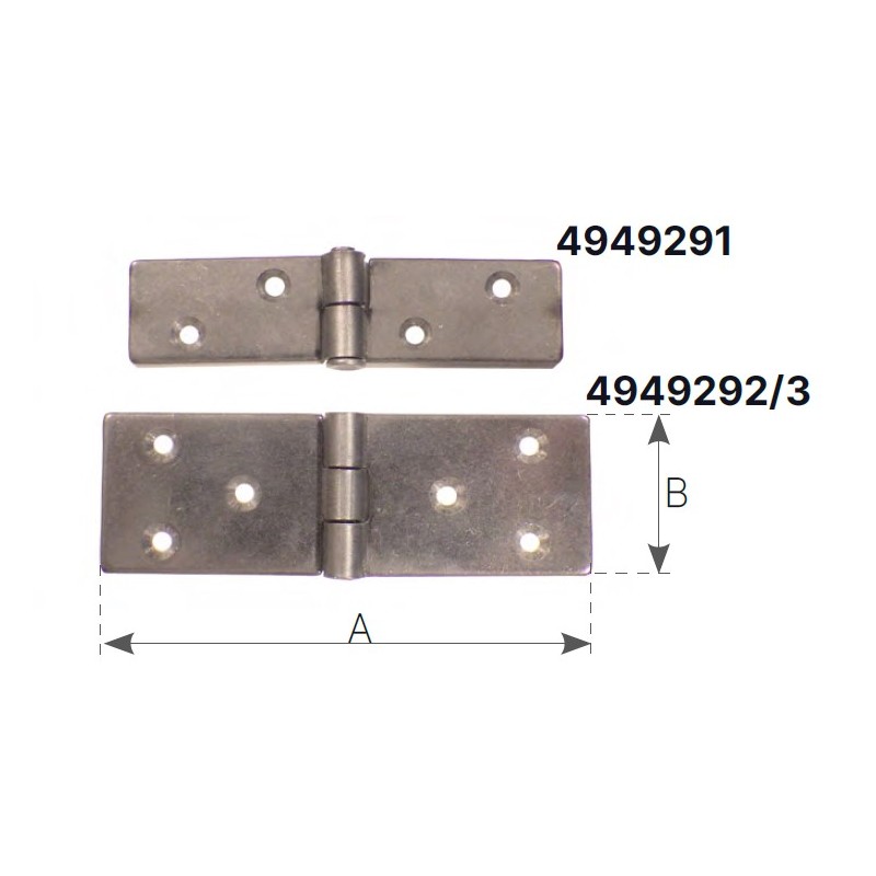 Olcese Ricci Cerniera inox mm.80 x 20