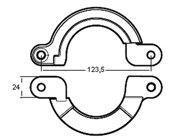 Tecnoseal Collare Alluminio Yanmar 2 Pezzi