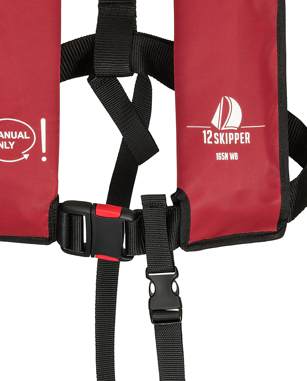Set di 2 12skipper giubbotti di salvataggio 165N ISO con sgancio manuale, rosso