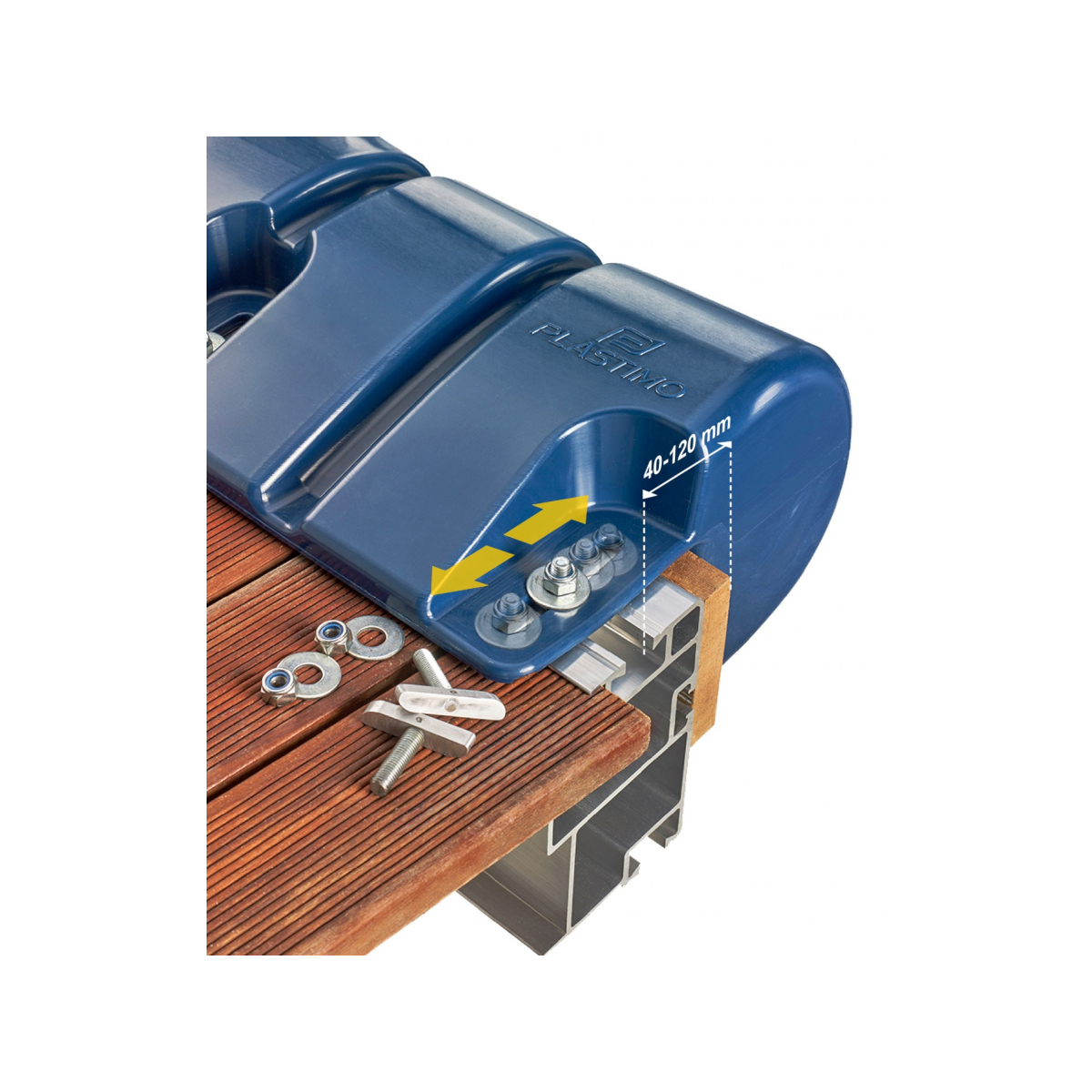 Plastimo Parabordo per pontile, blu 90x30 cm