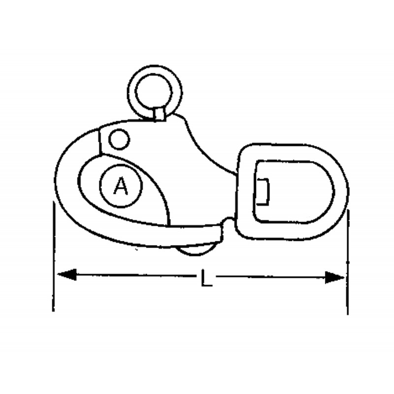 Moschettone spinnaker mm.124