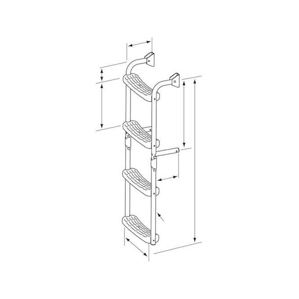 Plastimo Scaletta 5 Gradini Mm.1085x290