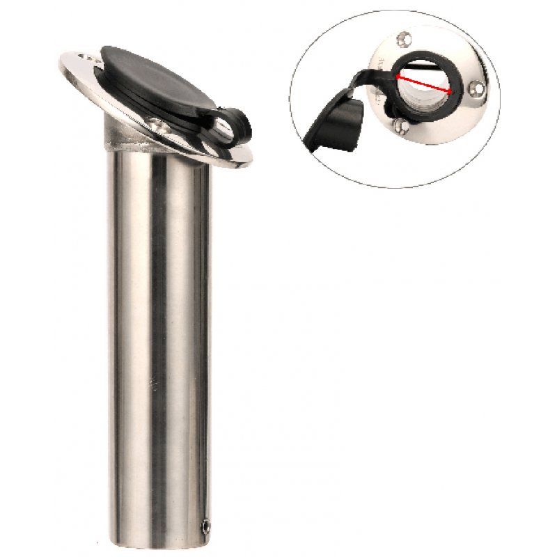 Portacanna inox inclinato 30°