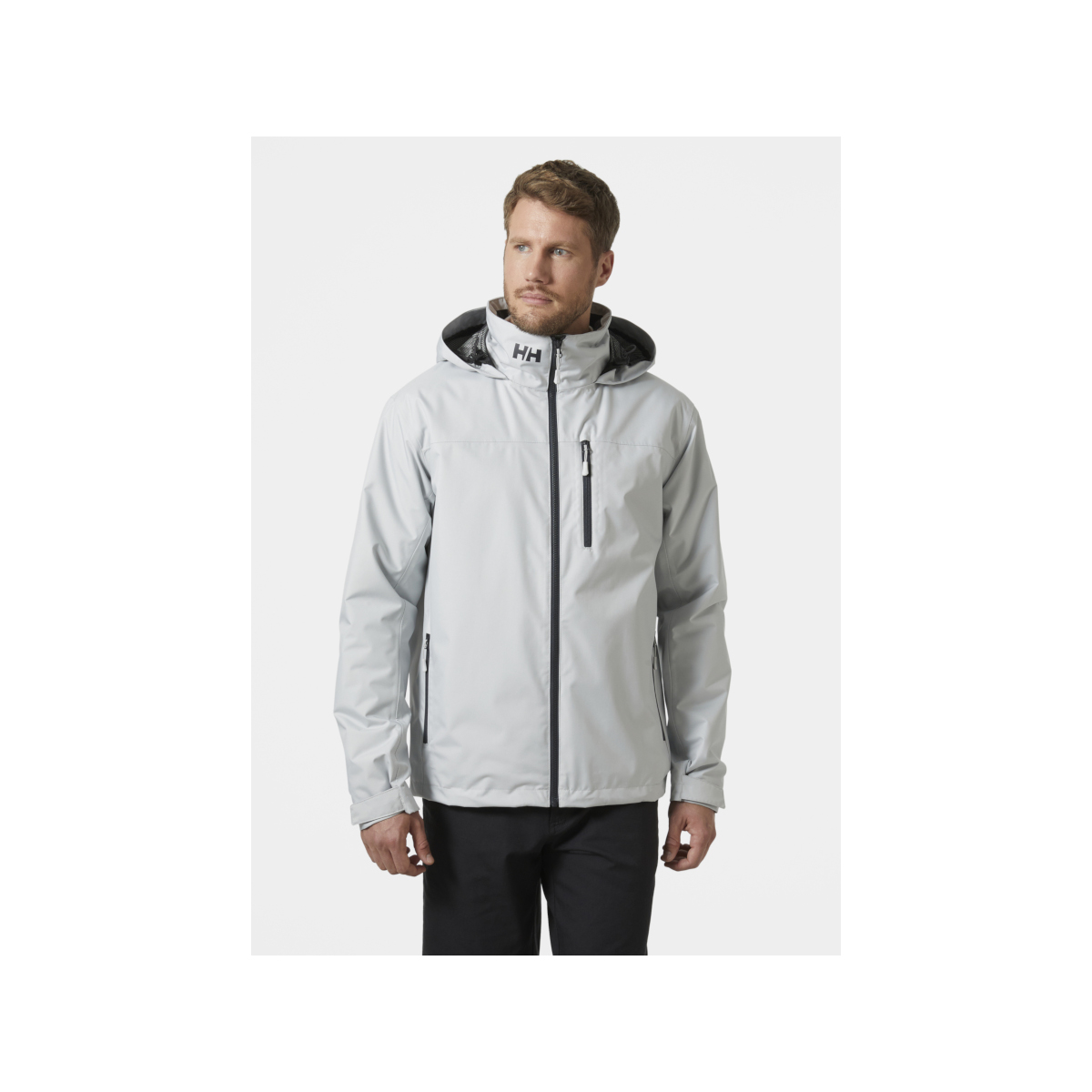 Helly Hansen Crew Hooded Giacca da vela Midlayer 2.0 da uomo grigia, taglia 2XL