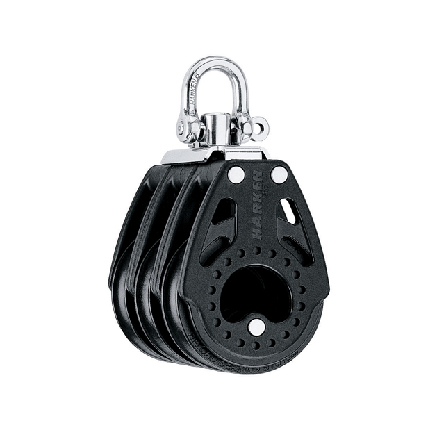 Harken bozzello Carbo 75 mm - triplo con grillo girevole