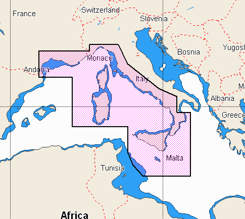 C-Map Mar Tirreno - Mediterraneo Centrale