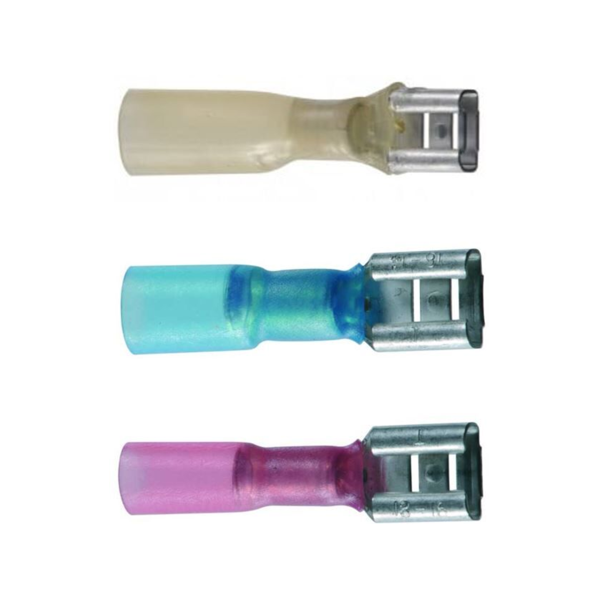 Crosseven Clip femmina rossa termorestringente, giallo 6,3 mm Per cavo 4-6 mm²-10 pezzi