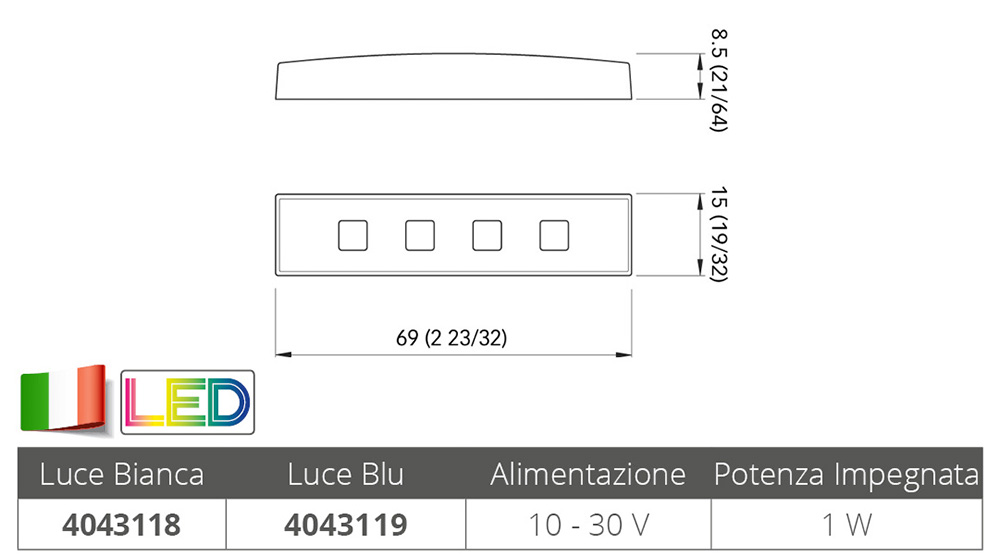 Quick Luce Di Cortesia Blu Tab Cpa 3