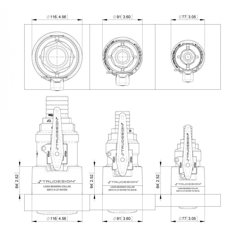 Trudesign Collare rinforzo valvola 1/2-3/4-1"