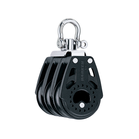 Harken bozzello Carbo 40 mm - triplo con grillo girevole