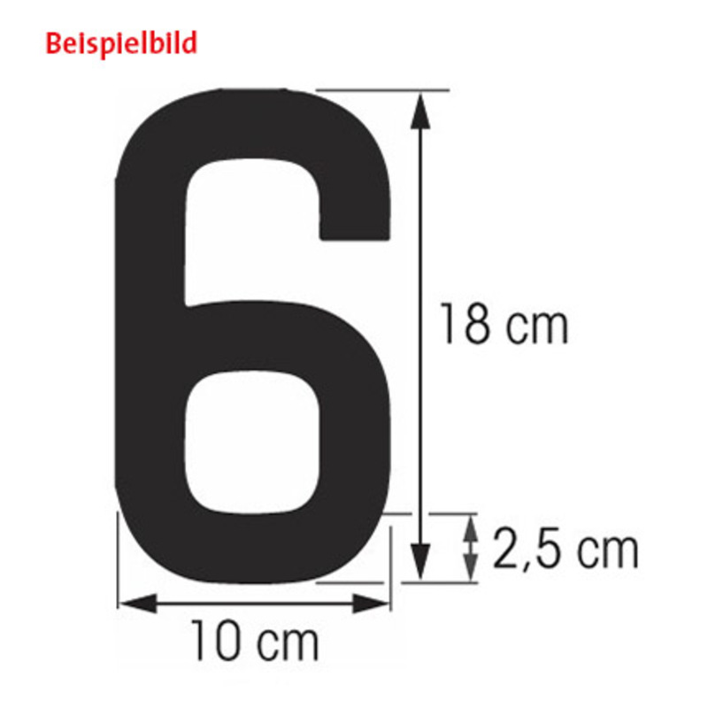 Plastimo Numero 1, 18 cm, nero, a coste