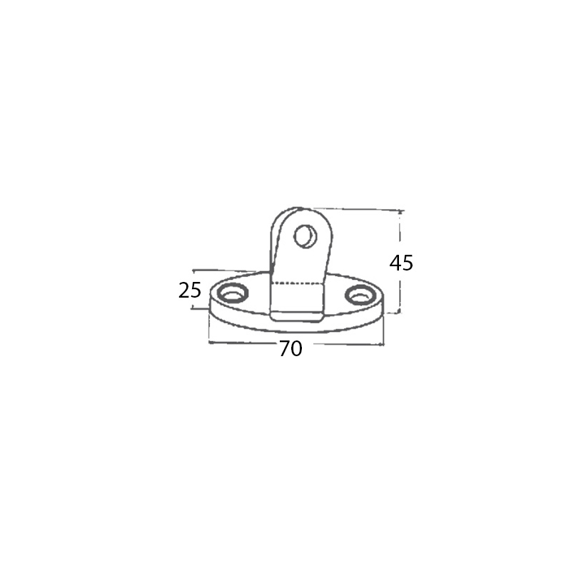 Supporto a forcella inox snodato