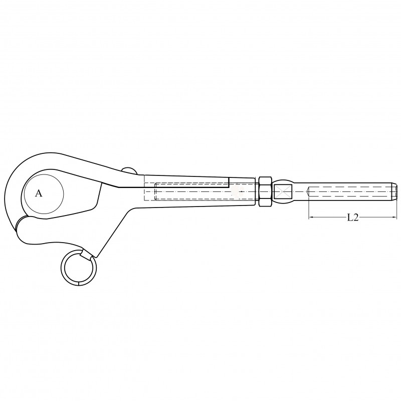 Tenditore a pellicano ø mm. 4 m6