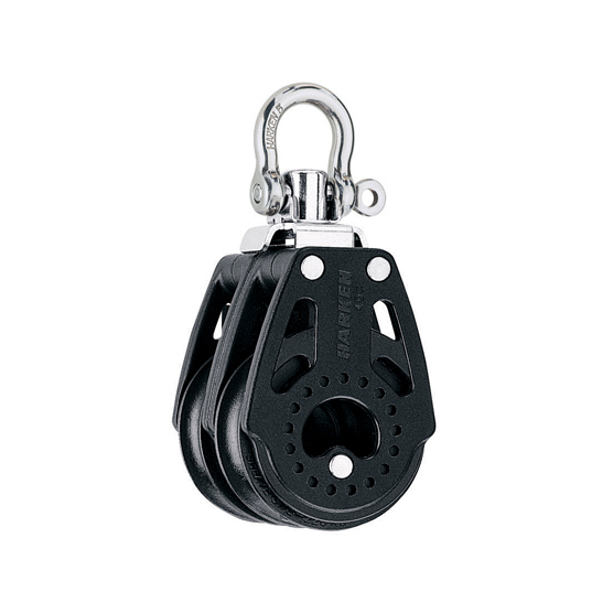 Harken bozzello Carbo 40 mm - doppio con grillo girevole
