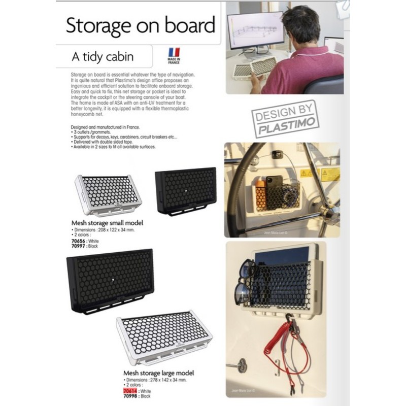 Plastimo Organiser Mesh, L, nero