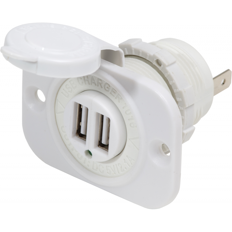 Blue Sea Doppia presa usb 12v. Bianca
